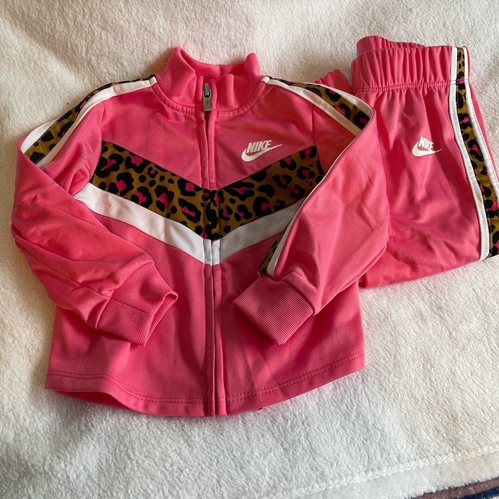 Nike Pink and leopard track suit